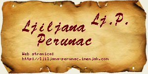 Ljiljana Perunac vizit kartica